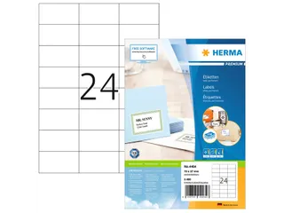 HERMA 4464 Premium etiketten A4 70x37mm Wit 2400 stuks - 1