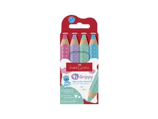 Kleurpotlood Faber-Castell Grippy XXL Jumbo kartonetui 4 stuks pastel - 1