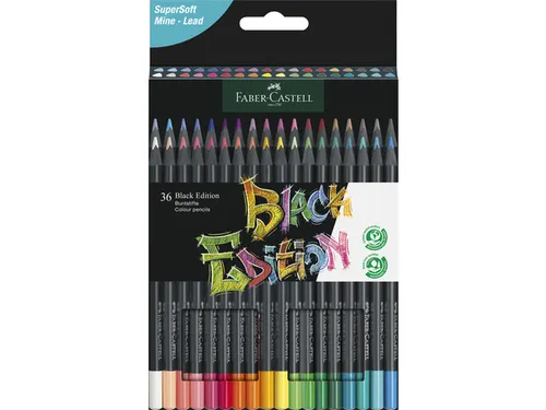 Kleurpotloden Black Edition in kartonnen etui á 36 stuks