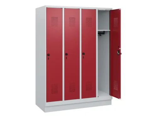 schoollocker,HxBxD 1630x1200x500mm,4vak,vak B 300mm,draaigrendel