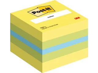 Memoblok 3M Post-it 2051L kubus 51x51mm lemon assorti 400vel - 3
