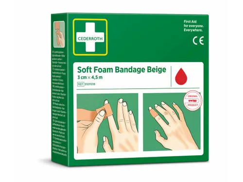 Bandage Cederroth Soft Foam beige 3cmx4.5m