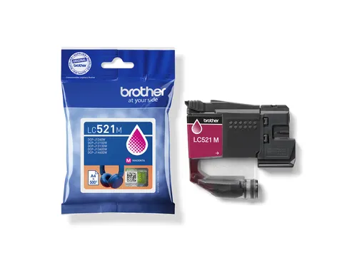 Inktcartridge Brother LC-521M rood