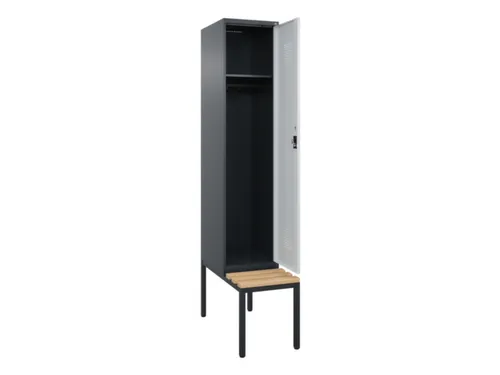 locker met bank,HxBxD 2120x400x815mm,1vak,vak B 400mm,cilinderslot
