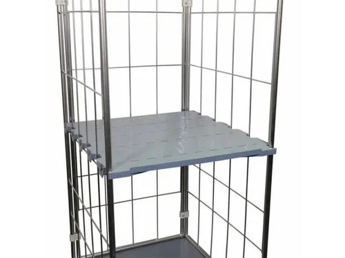 hygiënisch legbord,v. Gaasbox BxD 710x762mm,draagverm. 150kg,HDPE