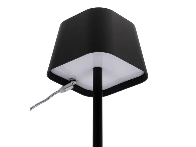 Lampe de table Securit Georgina LED rechargeable dimmable USB noir