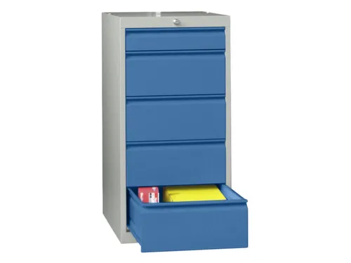 ladekast HxBxD 1000x500x600mm 7laden slot RAL7035 front RAL5012