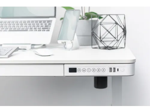 Elektrisch Verstelbaar Bureau 120x60cm USB Wit