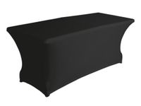 Housse extensible pour table rectangulaire noir