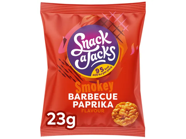 Mini rijstwafels Snack-a-Jacks barbeque paprika