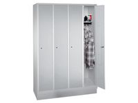Garderobekast Glad 1800x1190x500mm 4 Vakken Cilinderslot SokkelRal7035