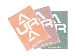 Schrijfblok Aurora A4 lijn 100 vel 70gr assorti