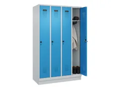locker,HxBxD 1950x1200x500mm,4vak,vak B 300mm,draaigrendel,sokkel