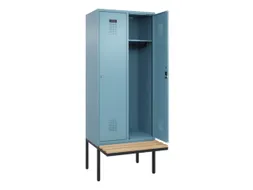 locker met bank,HxBxD 2120x800x815mm,2vak,vak B 400mm,cilinderslot
