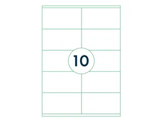 Etiket Rillstab 105x57mm Wit - 1