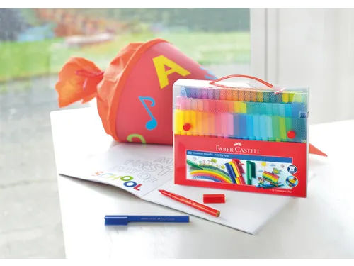 Kleurstiften Faber-Castell Connector assorti cadeauset à 80 stuks