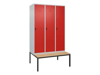 locker voor scheiding van kleding,HxBxD 2120x1200x815mm,3vak - 1