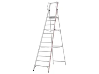 platformladder,bordes HxBxD 2800x440x400mm,12treden,aluminium - 1