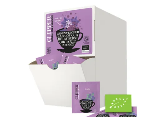 Thee Clipper infusion berry burst bio 250 zakjes