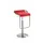 barkruk,zitting H 640-910mm,zitting rood,m. voetensteun,schotelvoet