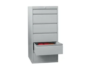 ladekast,HxBxD 1200x500x600mm,6lade(n),cil.-slot,RAL7035,front RAL3000 - 1