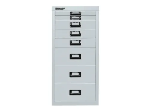 kantoor-ladekast HxBxD 590x279x380mm 8 laden romp lichtgrijs staal