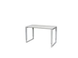 Domino Plus Bureau Hoogte Verstelbaar 1200x600mm Wit 25mm Alu O-Poot