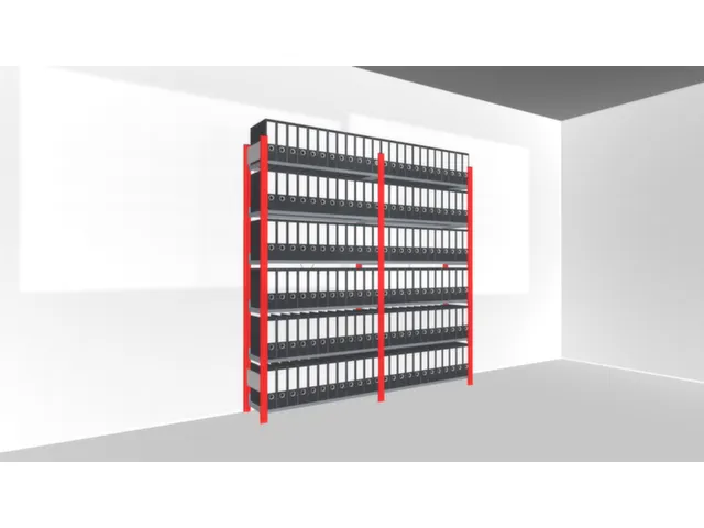 rayonnage pour classeurs,base+1xsuivant,HxlxP 2000x2070x335mm