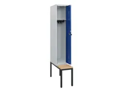 locker met bank,HxBxD 1950x300x815mm,1vak,vak B 300mm,draaigrendel