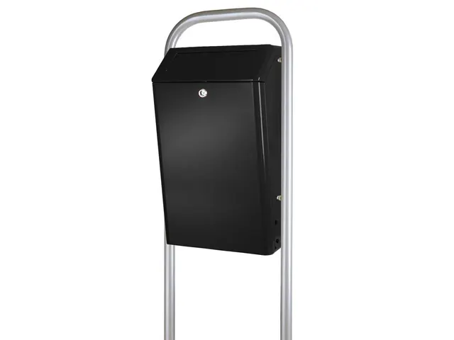 Buitenafvalbak met klep 50 Liter Zwart Grijs