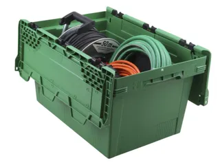 Euronorm-herbruikbare bakken,HxLxB 349x600x400mm,PP,groen - 3