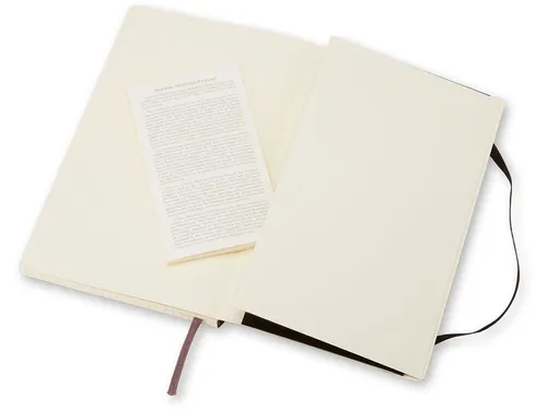 Notitieboek Moleskine large 130x210mm ruit 5x5mm soft cover zwart