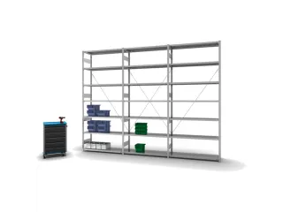 systeemstelling,grondveld,HxBxD 3000x1360x435mm,vakl. 315kg - 3