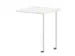 table de rallonge,haut. régl.,HxlxP 720-840x600x600mm,Bl-blanc