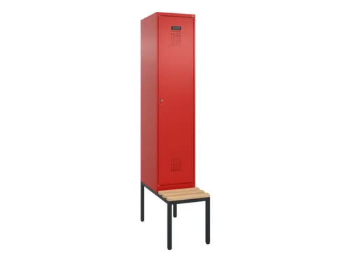 locker met bank,HxBxD 2120x400x815mm,1vak,vak B 400mm,cilinderslot
