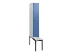 locker met bank,HxBxD 1950x300x815mm,1vak,vak B 300mm,draaigrendel