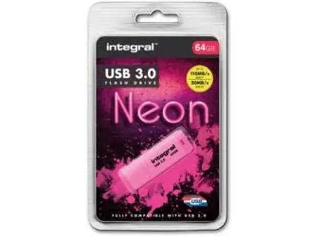 Clé USB 3.0 Integral Neon USB-A 64Go rose