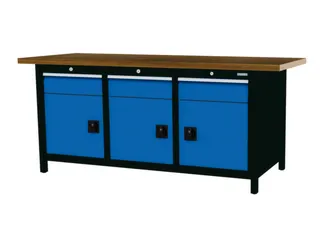 werkbank,HxBxD 860x2000x750mm,onderstel RAL9005,fronten RAL5012 - 3