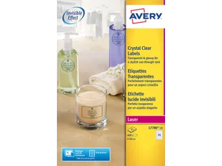 Rond Etiket Avery L7780-25 40mm Transparant 600 stuks - 3