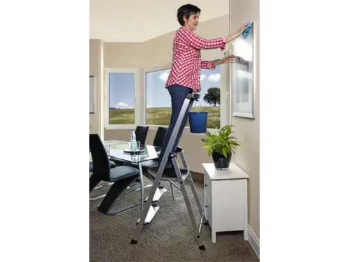 trapladder,eenzijdig,3trede(n),balk L 1,55m,aluminium
