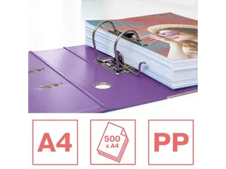 ordner Colour'Breeze A4 PP rug van 7,5 cm lavendel - 3