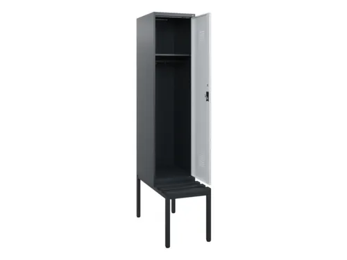 locker met bank,HxBxD 1950x400x815mm,1vak,vak B 400mm,cilinderslot