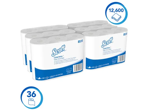 Toiletpapier Scott Control 3-laags 350vel wit 8518