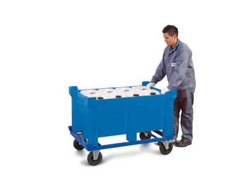 stapelbak,HxLxB 600x800x1200mm,300l,PE,blauw,Wanden gesloten