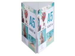 Driehoekige infostaander A5 verticaal