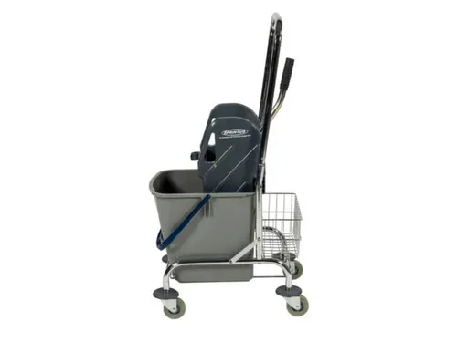 Dweilwagen,Emmer 1X27L Blauw,Mopwringer,Frame Metaal,4Zwenkwielen