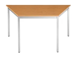 Tafel Trapeziumvormig 140x70 Cm Frame Aluminium Blad Kersenhout