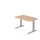 In hoogte verstelbaar bureau,HxBxD 680-850x1200x800mm,blad eiken