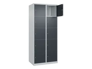 lockerkast,HxBxD 1850x800x500mm,2x5vakken,vak B 400mm,cil.-slot - 1