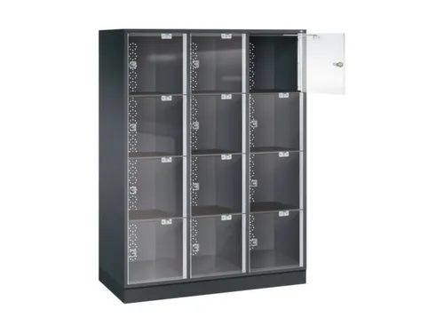 grootvolume-lockersysteem,HxBxD 1750x1220x500mm,3x4vakken,cil.-slot